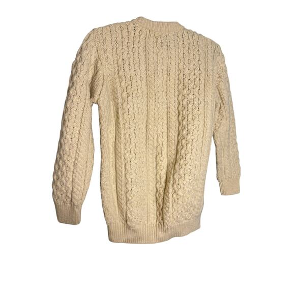 Iris Crafts fisherman knit cardigan merino wool - Picture 6 of 7